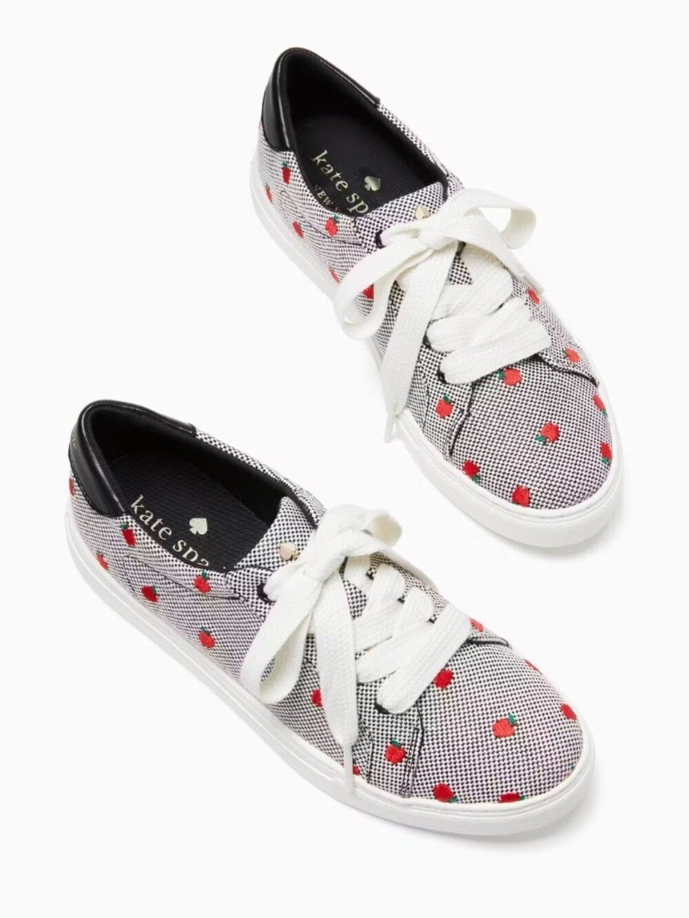 Kate Spade Athena 2 Embroidered Apple Sneakers Size 7.5